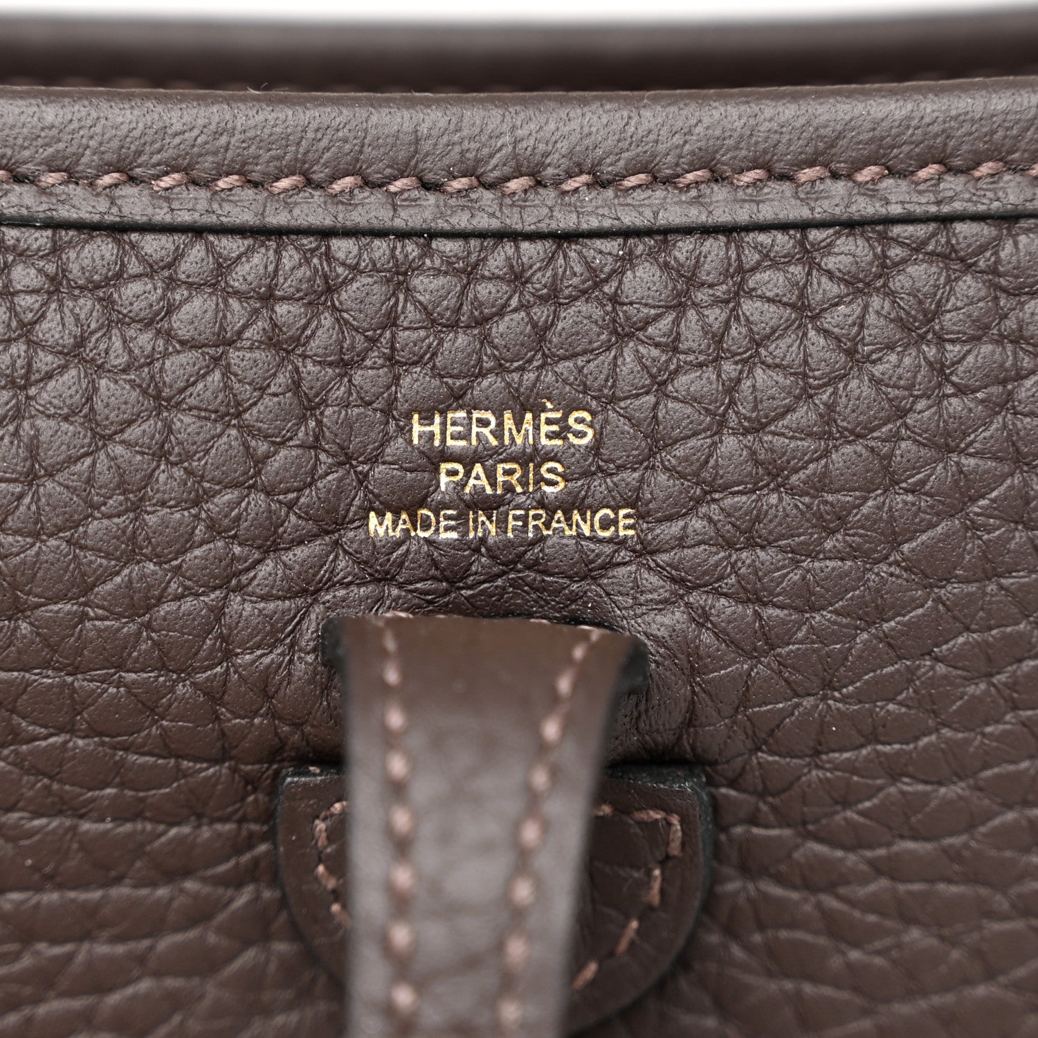 Hermes Taurillon Clemence Amazone Evelyne TPM Macassar Havane 6 of 11