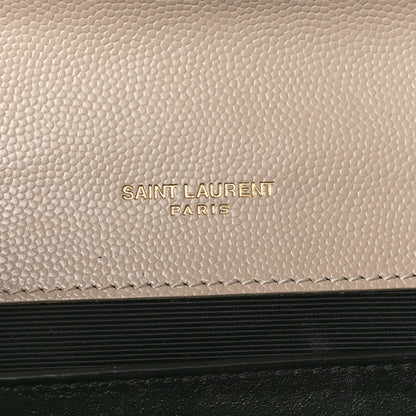 Saint Laurent Grain De Poudre Medium Monogram Kate Satchel Dark Beige 6 of 11