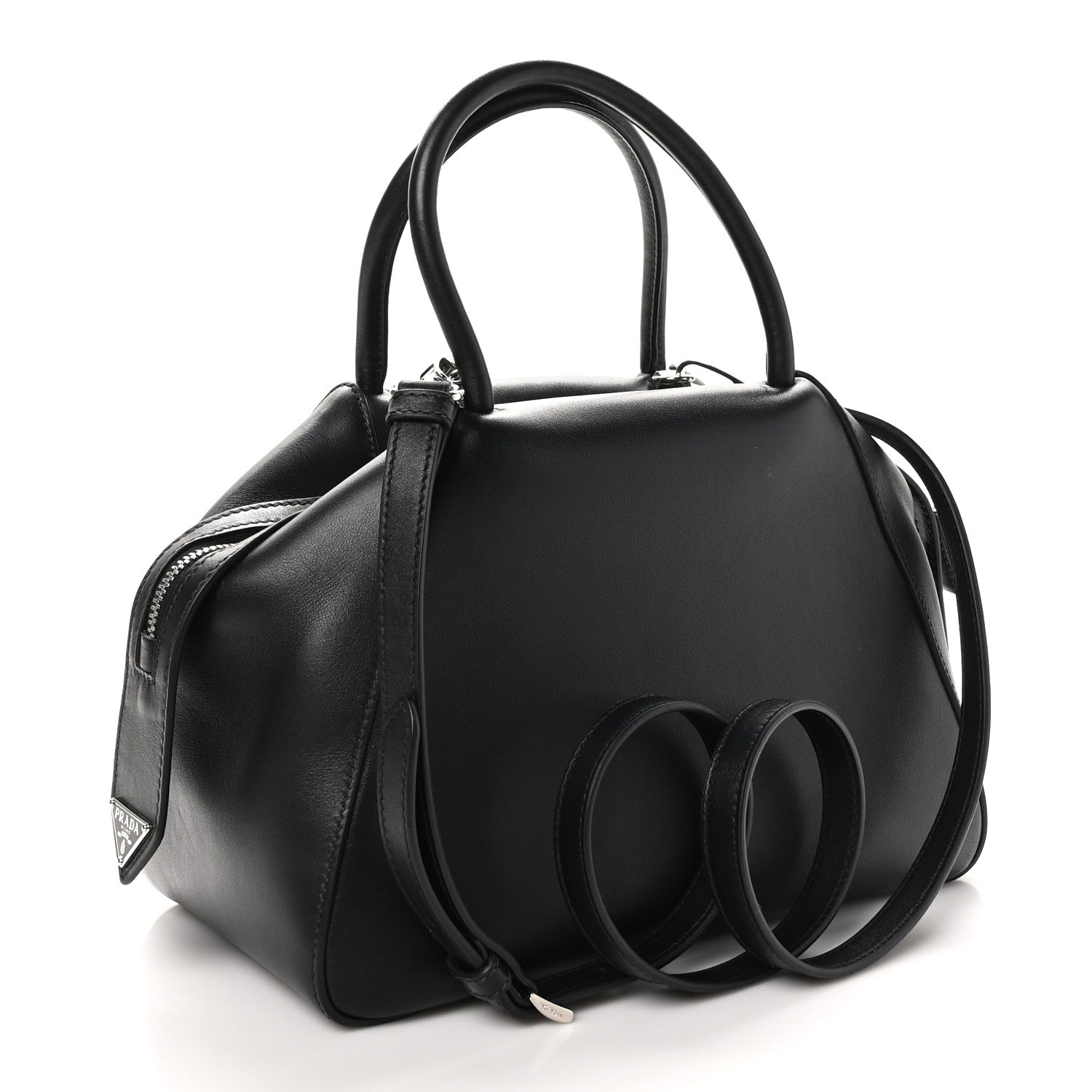 Prada Softy Calfskin Small Supernova Handbag Black 3 of 9