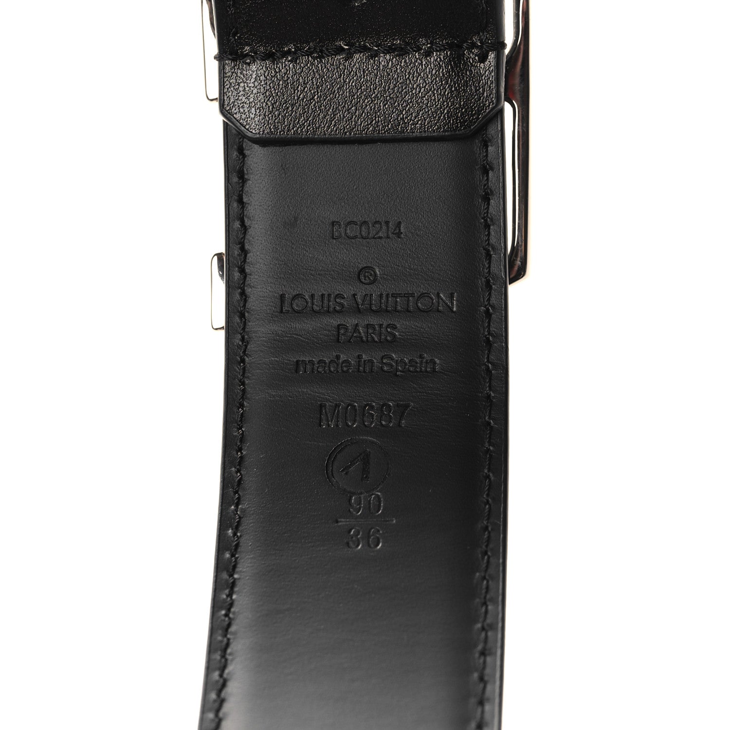 Louis Vuitton Calfskin 35mm LV Skyline Belt 90 36 Black 5 of 5