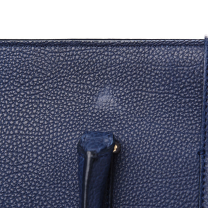 Balenciaga Grained Calfskin M Tube Round Tote Bleu Nautique 10 of 11