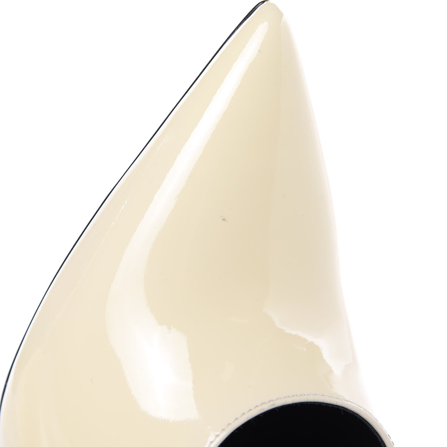 Saint Laurent Patent Calfskin Teddy High Vamp 105 Pumps 37.5 White 9 of 10