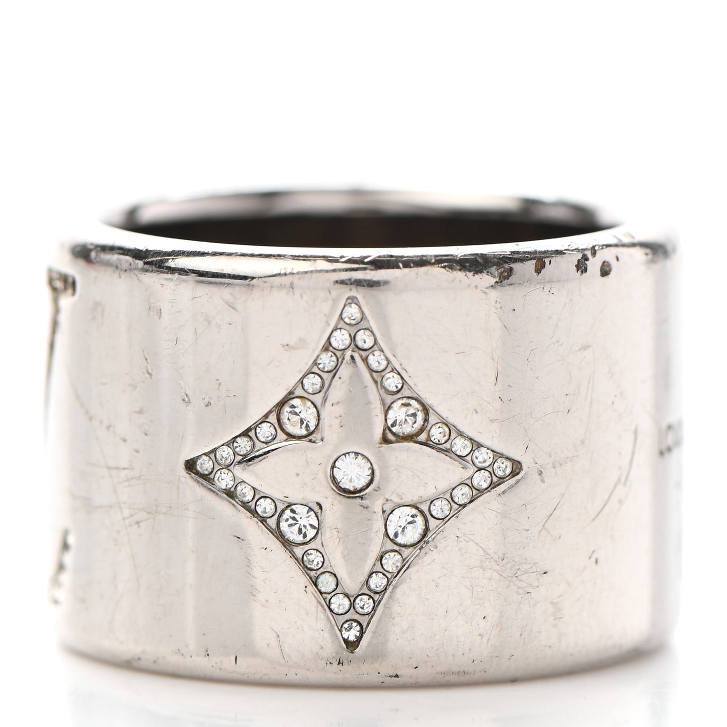 Crystal LV Strass Ring M Silver