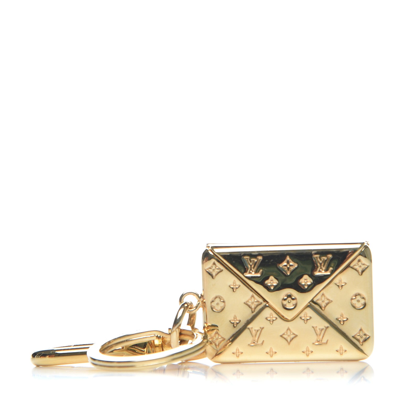 Louis Vuitton Love Note Envelope Bag Charm Key Holder Gold 1 of 6