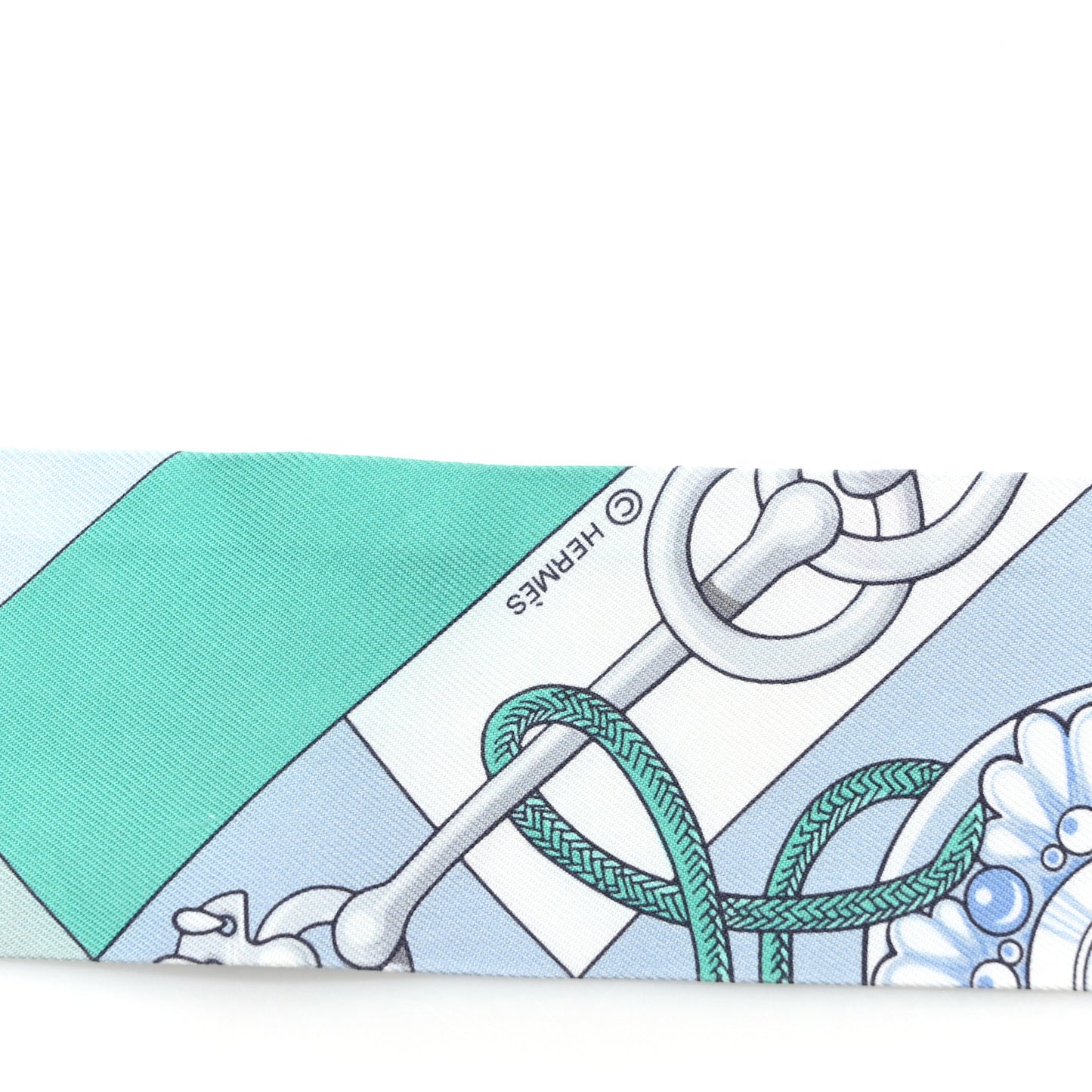 Silk Cliquetis Twilly Ciel White Menthol