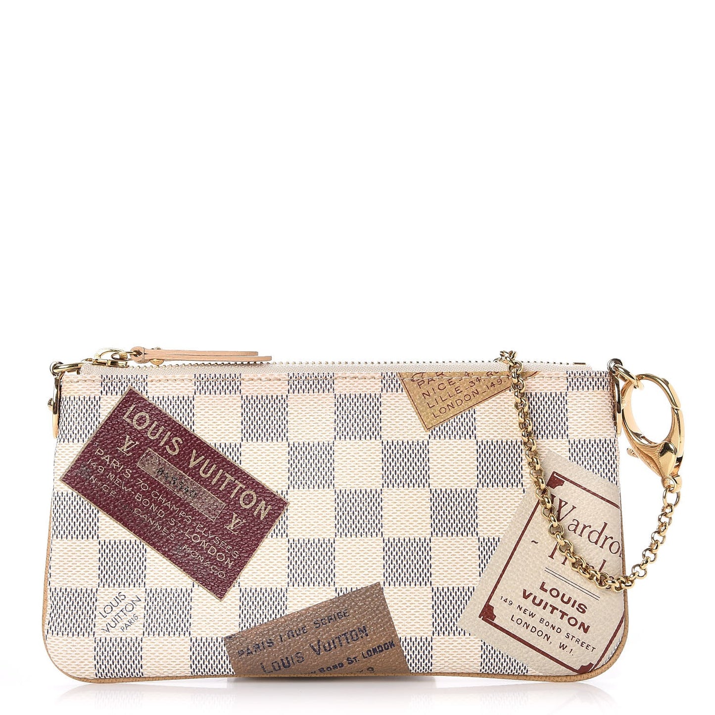 Damier Azur Trunks Labels Pochette Milla MM