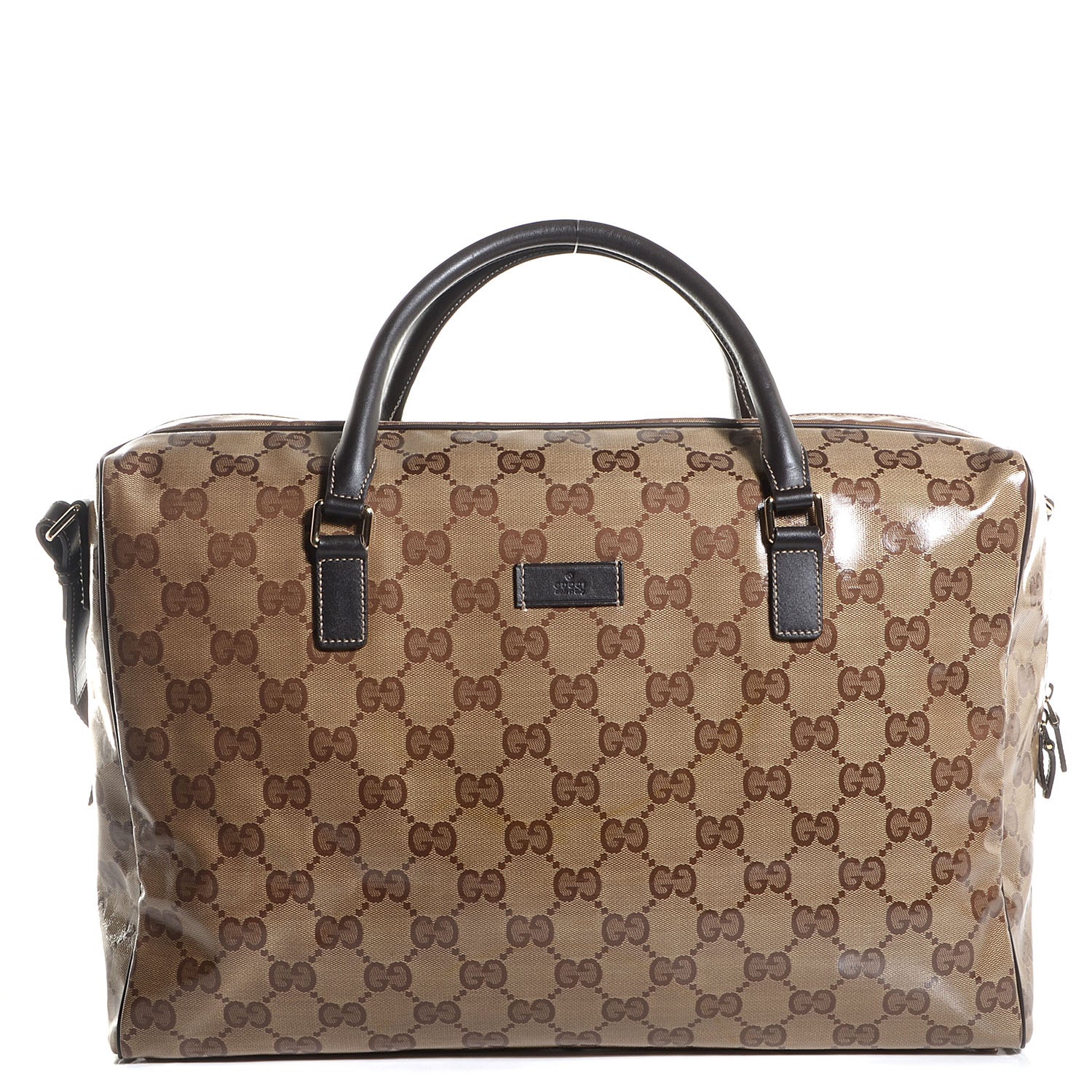Gucci Crystal Monogram Large Duffle Beige Brown 1 of 9