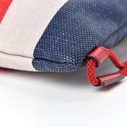 Gucci Canvas Logo Sylvie Stripe Drawstring Backpack Red 9 of 9