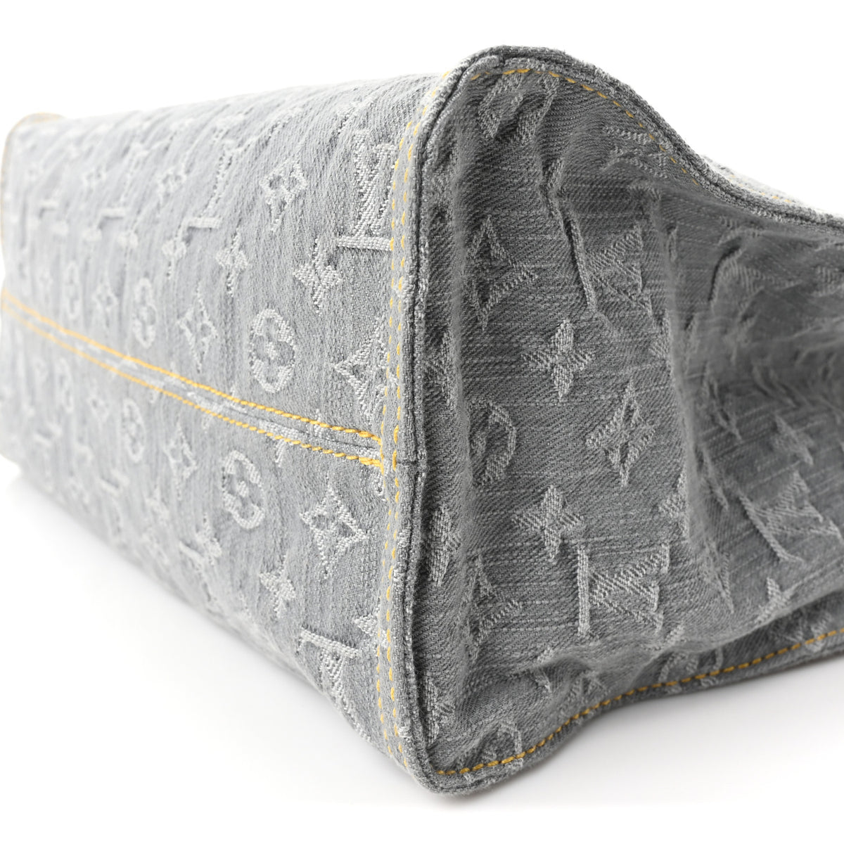 Monogram Denim Onthego MM Washed Gray
