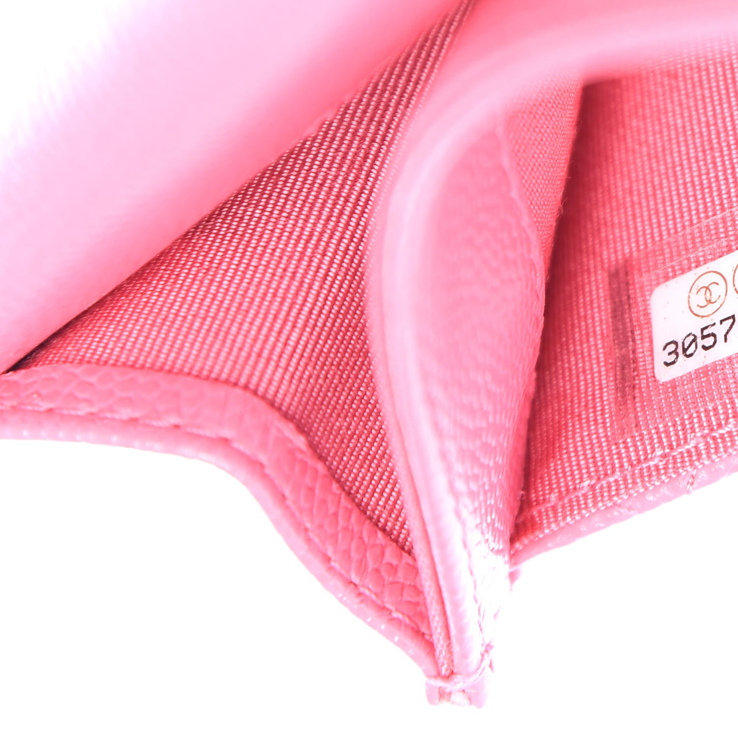 Chanel Caviar Quilted Flap Card Holder Wallet Pink 8 of 9