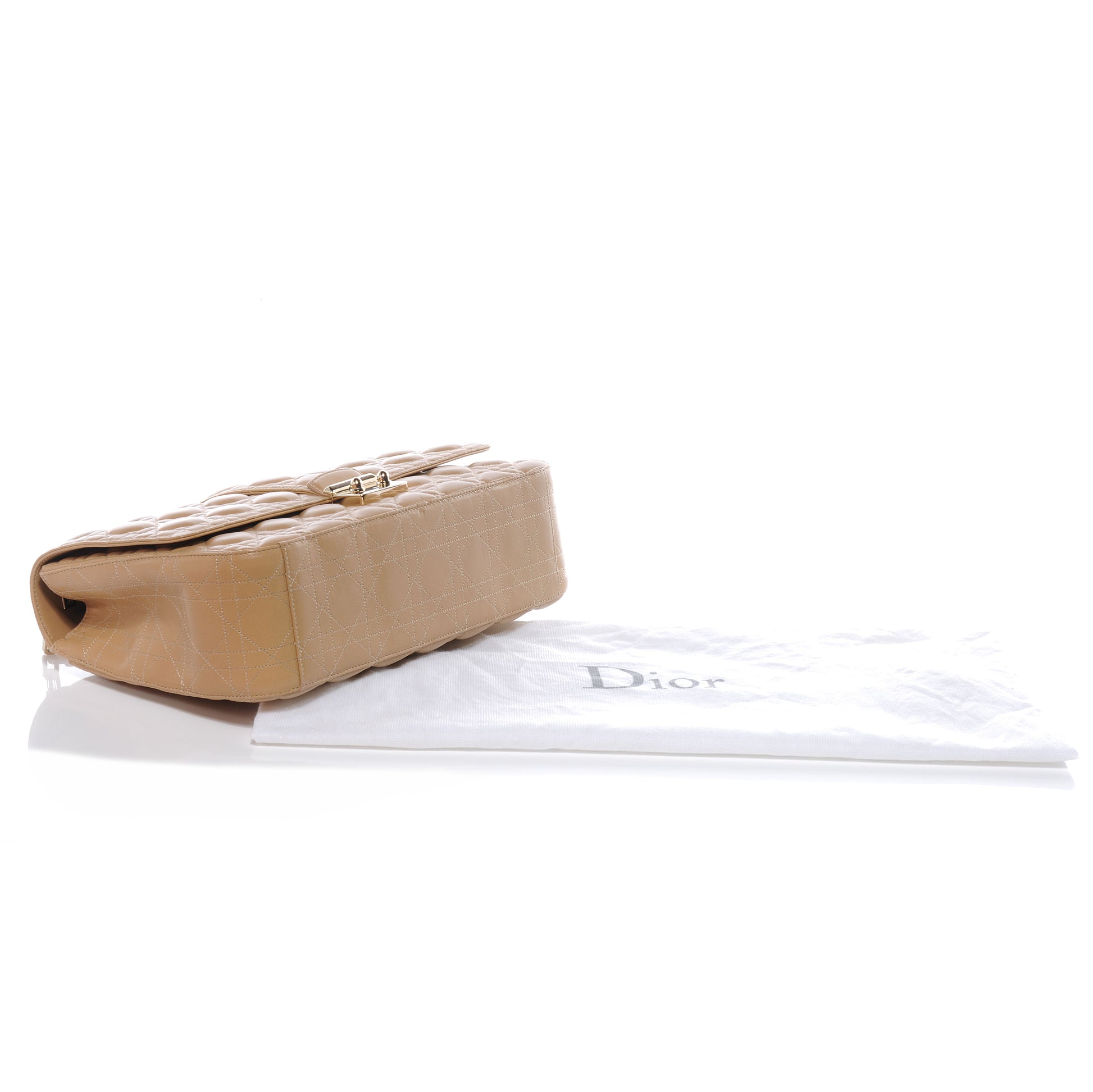 Christian Dior Lambskin Cannage Large Miss Dior Flap Beige 4 of 8