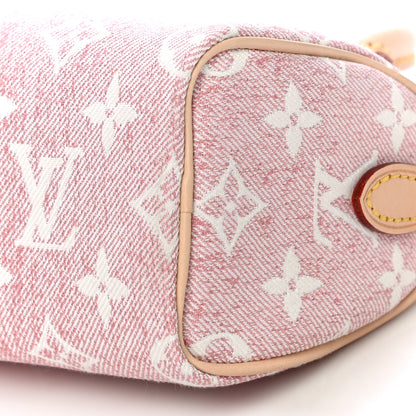 Louis Vuitton Monogram Jacquard Denim Nano Speedy Bandouliere Pink 10 of 11