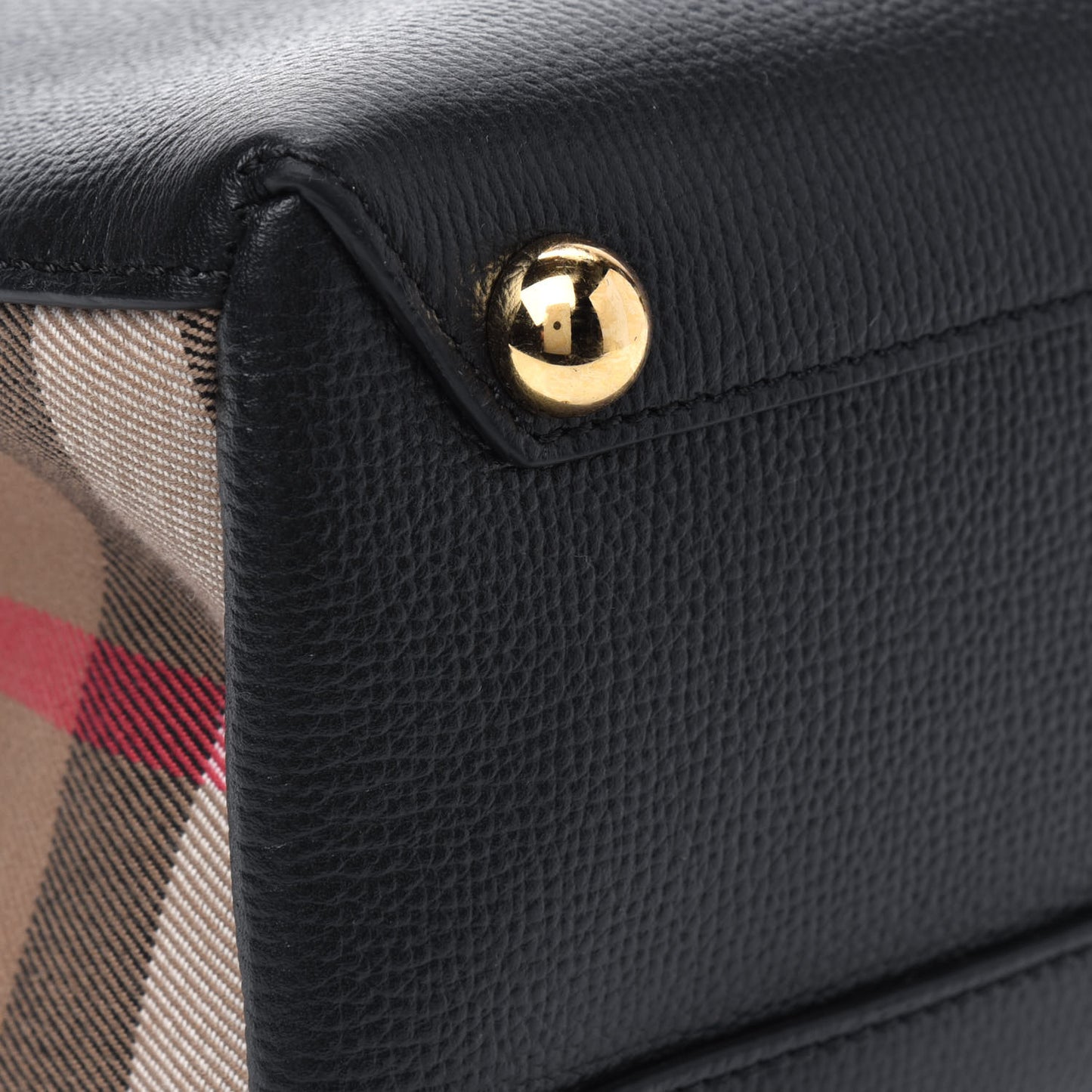 Derby Calfskin House Check Baby Banner Tote Black