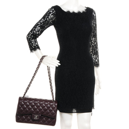 Chanel Caviar Quilted Jumbo Double Flap Burgundy 2 of 9