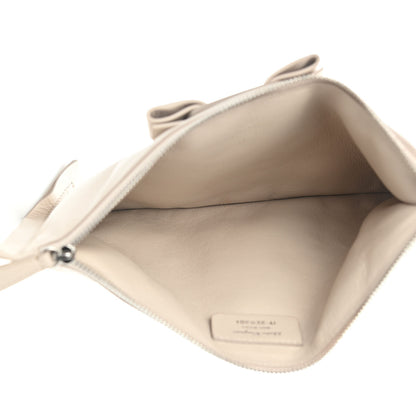 Salvatore Ferragamo Calfskin Small Viva Bow Clutch Bone 4 of 5
