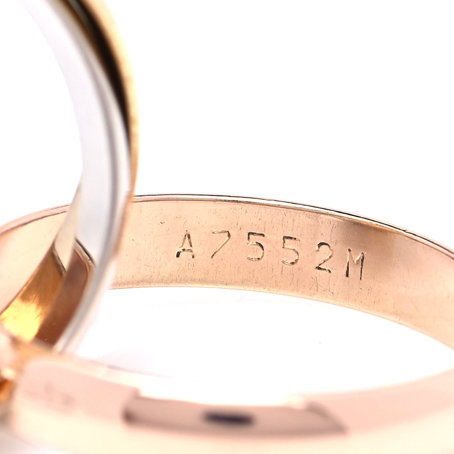 18K Pink Yellow White Gold Classic Les Must De Cartier Trinity Ring 51 5.75
