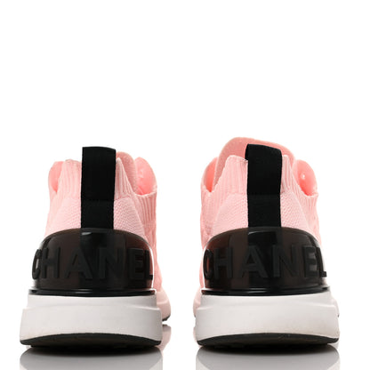 Chanel Mixed Fibers Quilted Womens CC Sneakers 41 Light Pink 5 of 8