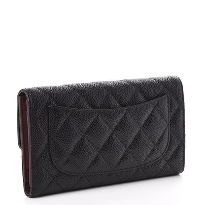 Chanel Caviar Quilted Large Flap Wallet Black 3 of 9
