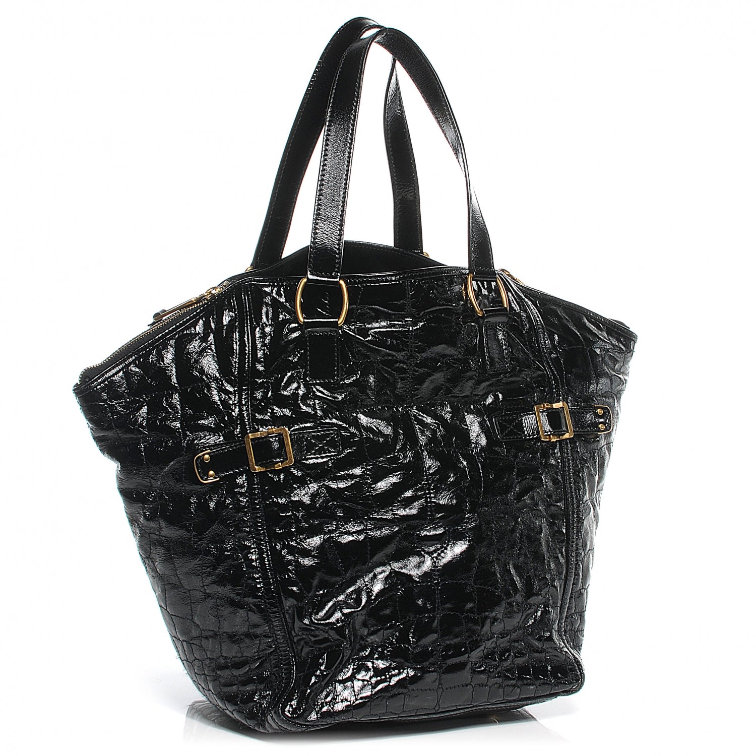 Saint Laurent Patent Croc Medium Downtown Tote 8 of 11