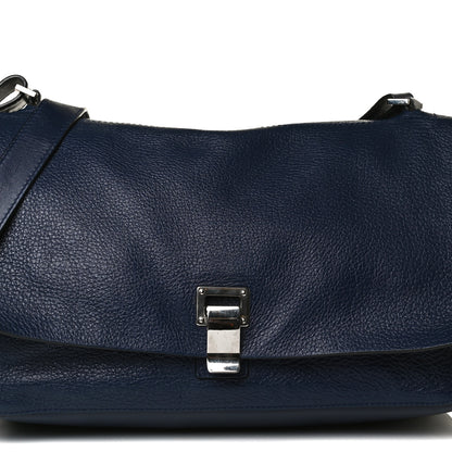 Proenza Schouler Pebbled Calfskin Double Sided PS Courier Bag Indigo 8 of 19