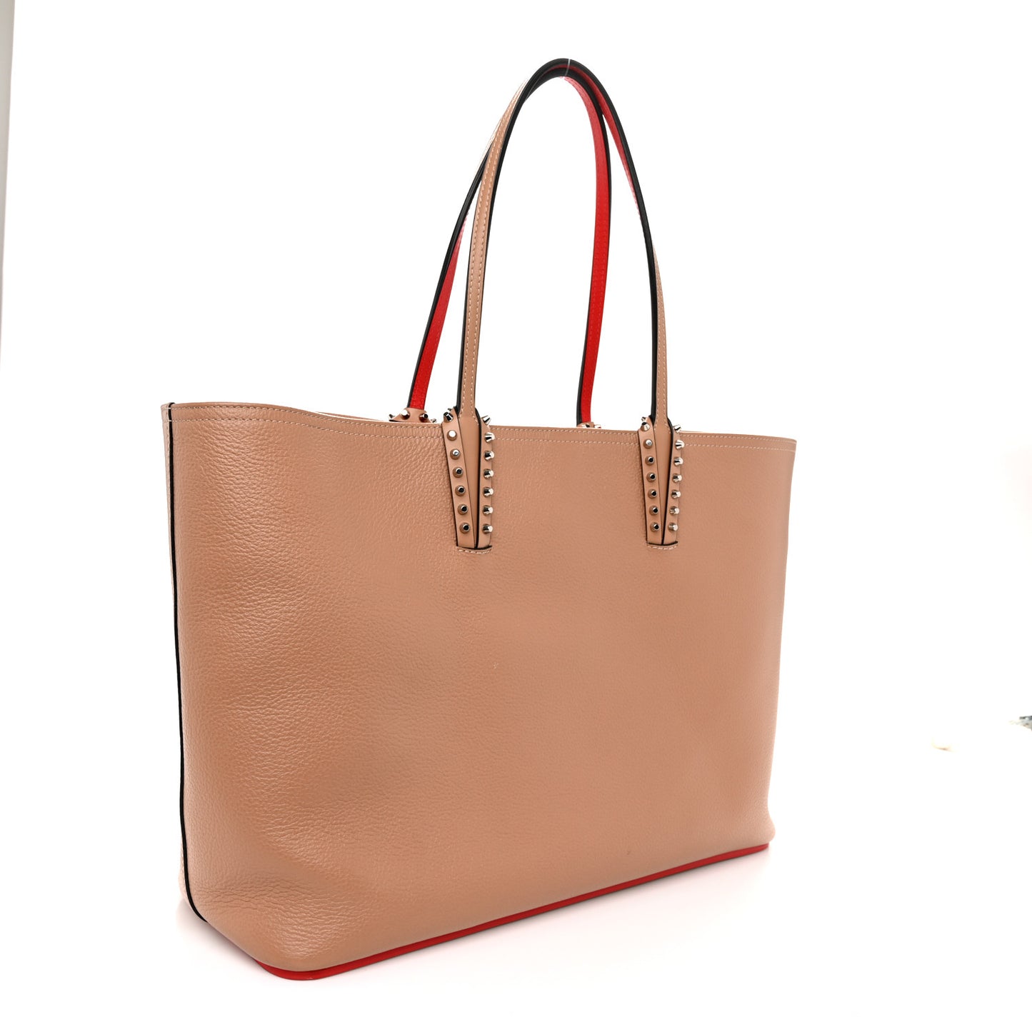 Calfskin Spikes East West Cabata Tote Nude