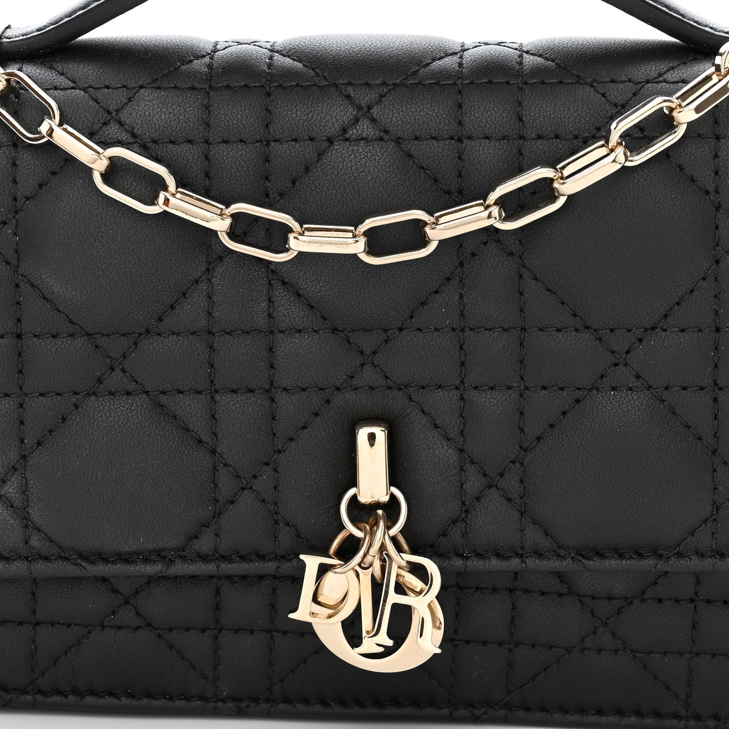Christian Dior Lambskin Cannage Mini My Dior Bag Black 8 of 10