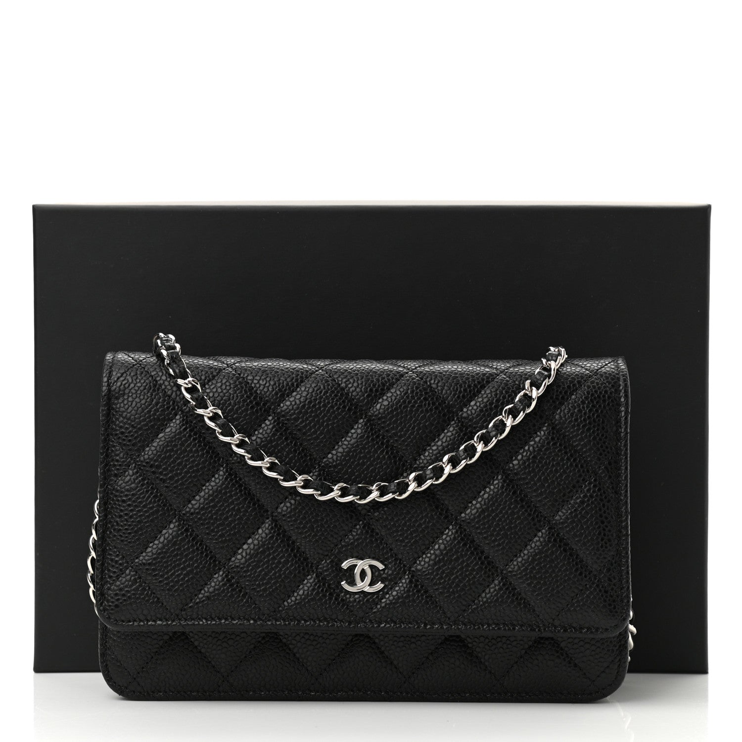 Chanel Caviar Quilted Wallet On Chain WOC Black 12 of 12