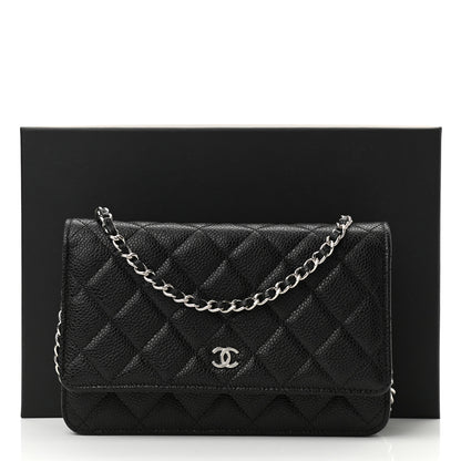 Chanel Caviar Quilted Wallet On Chain WOC Black 12 of 12