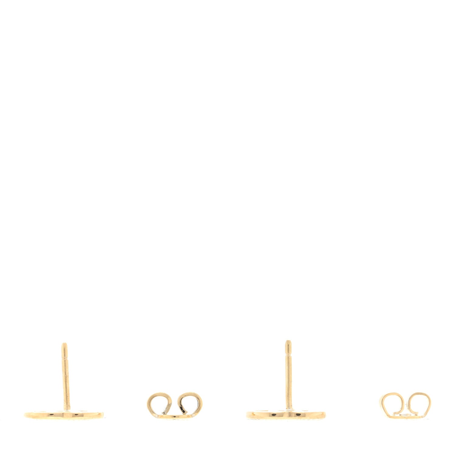 Gucci 18K Yellow Gold Running G Stud Earrings 3 of 4