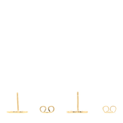 Gucci 18K Yellow Gold Running G Stud Earrings 3 of 4