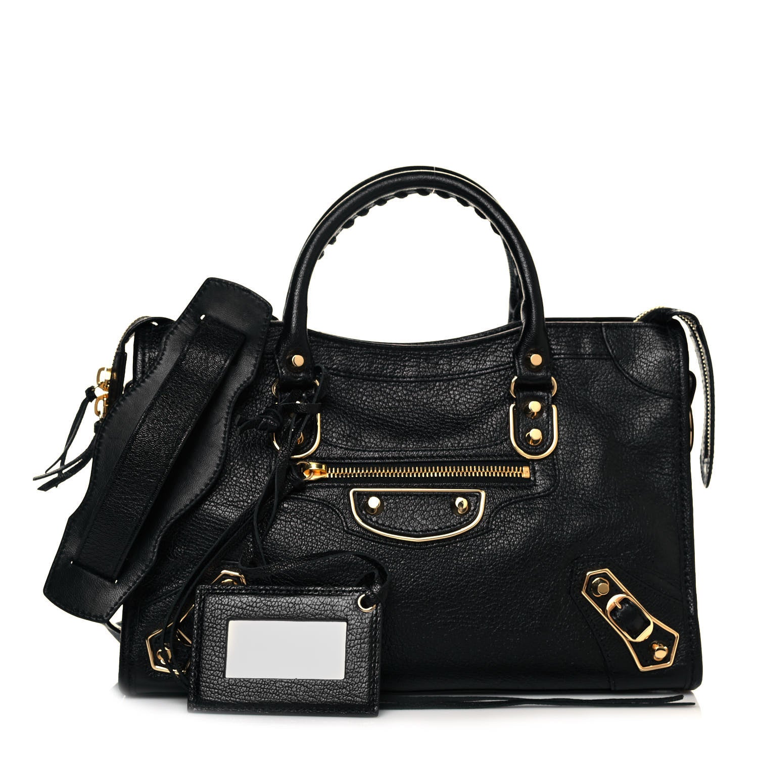 Balenciaga Chevre Gold Metallic Edge Hardware S City Black 1 of 14