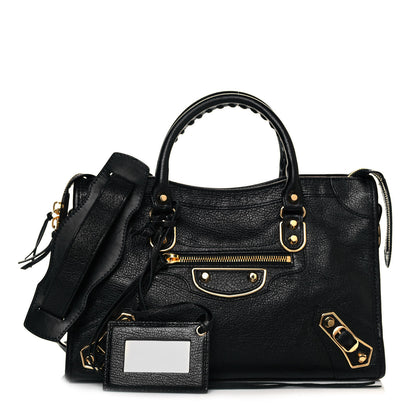 Balenciaga Chevre Gold Metallic Edge Hardware S City Black 1 of 14