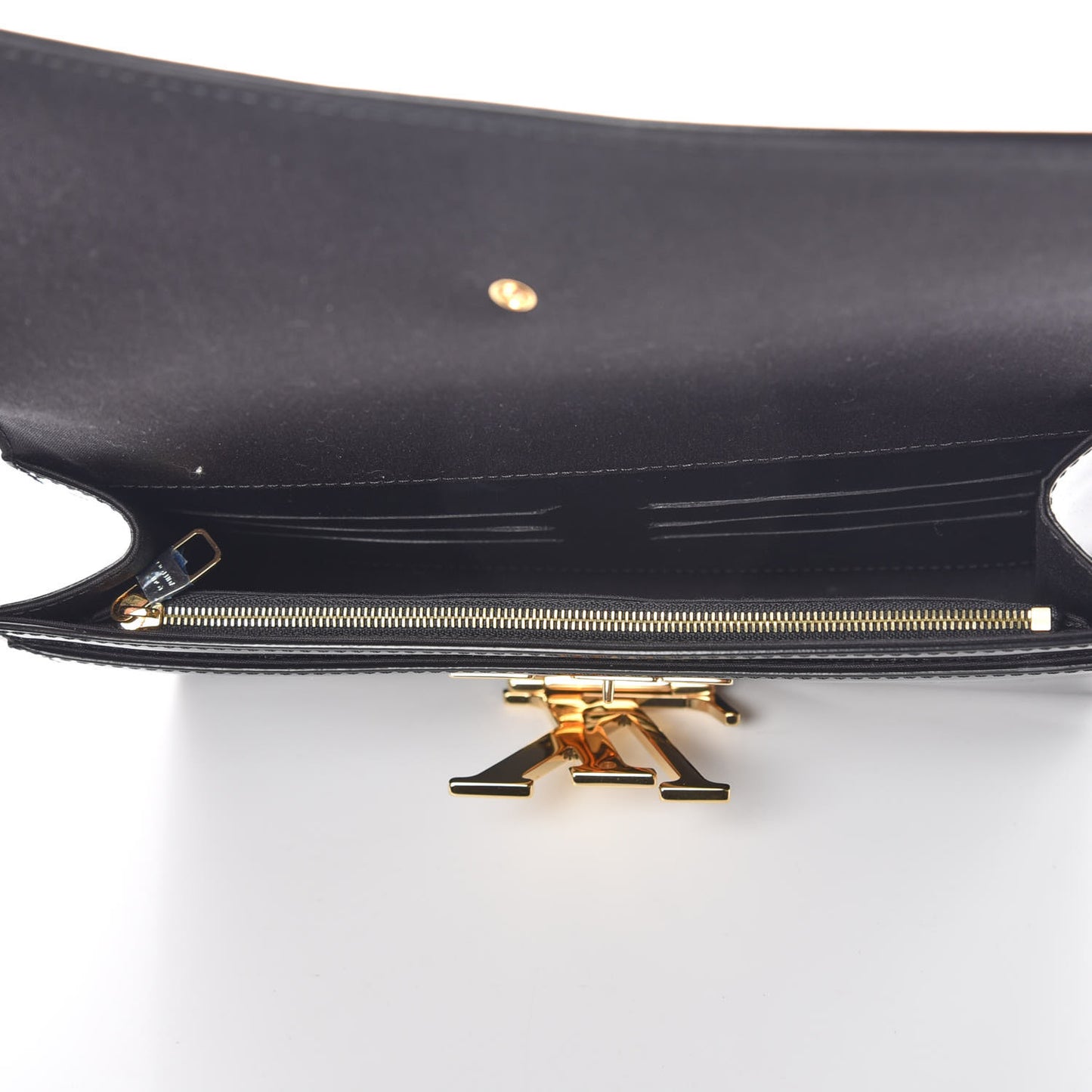 Patent Louise Clutch Black