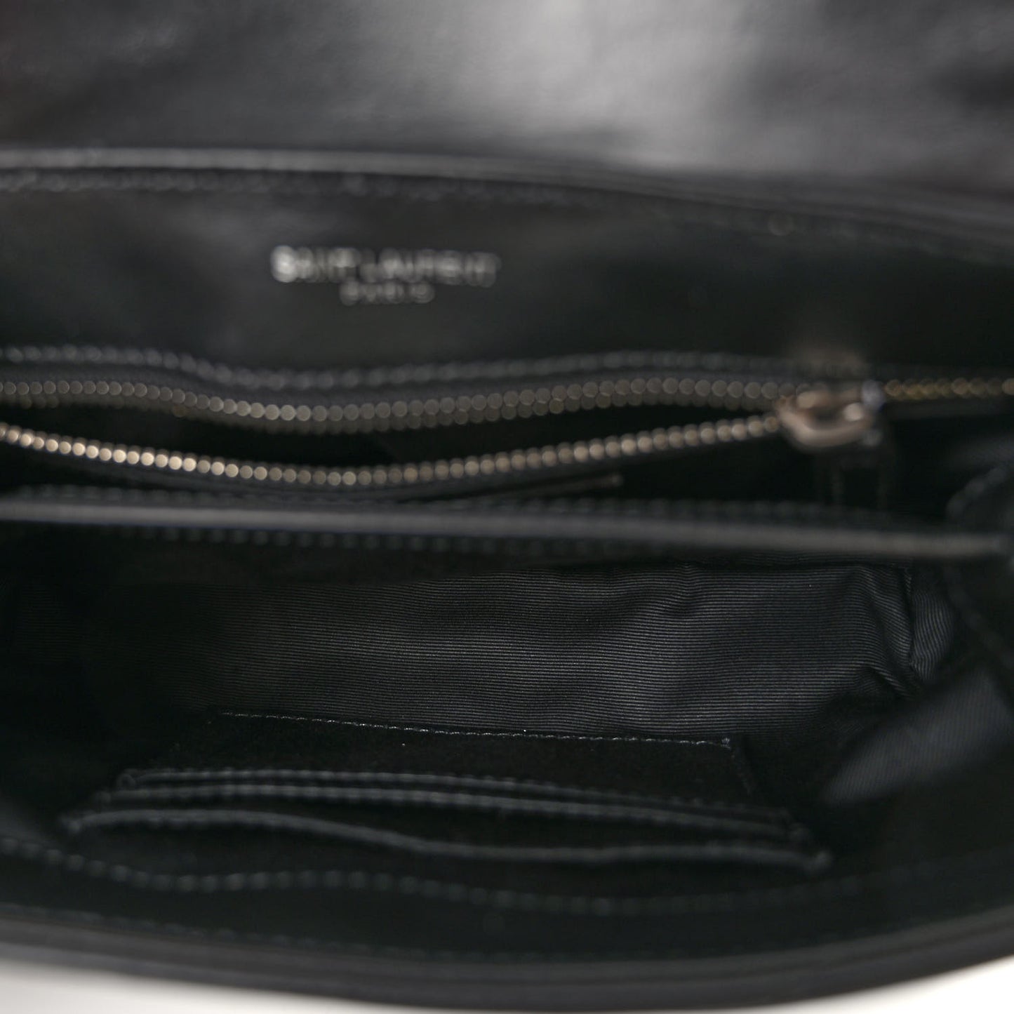Calfskin Y Quilted Monogram Toy Loulou Crossbody Bag Black