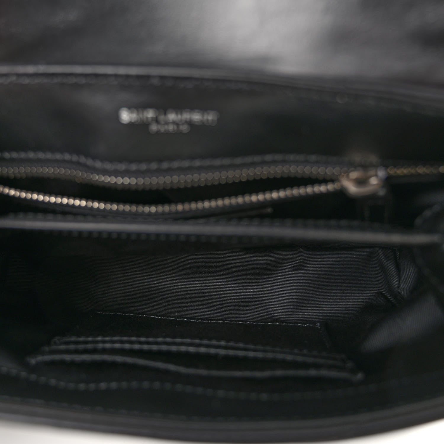 Saint Laurent Calfskin Y Quilted Monogram Toy Loulou Crossbody Bag Black 5 of 10