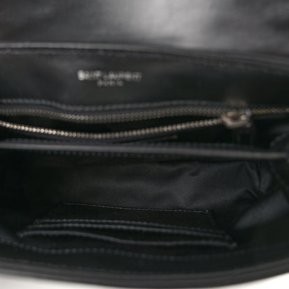 Saint Laurent Calfskin Y Quilted Monogram Toy Loulou Crossbody Bag Black 5 of 10