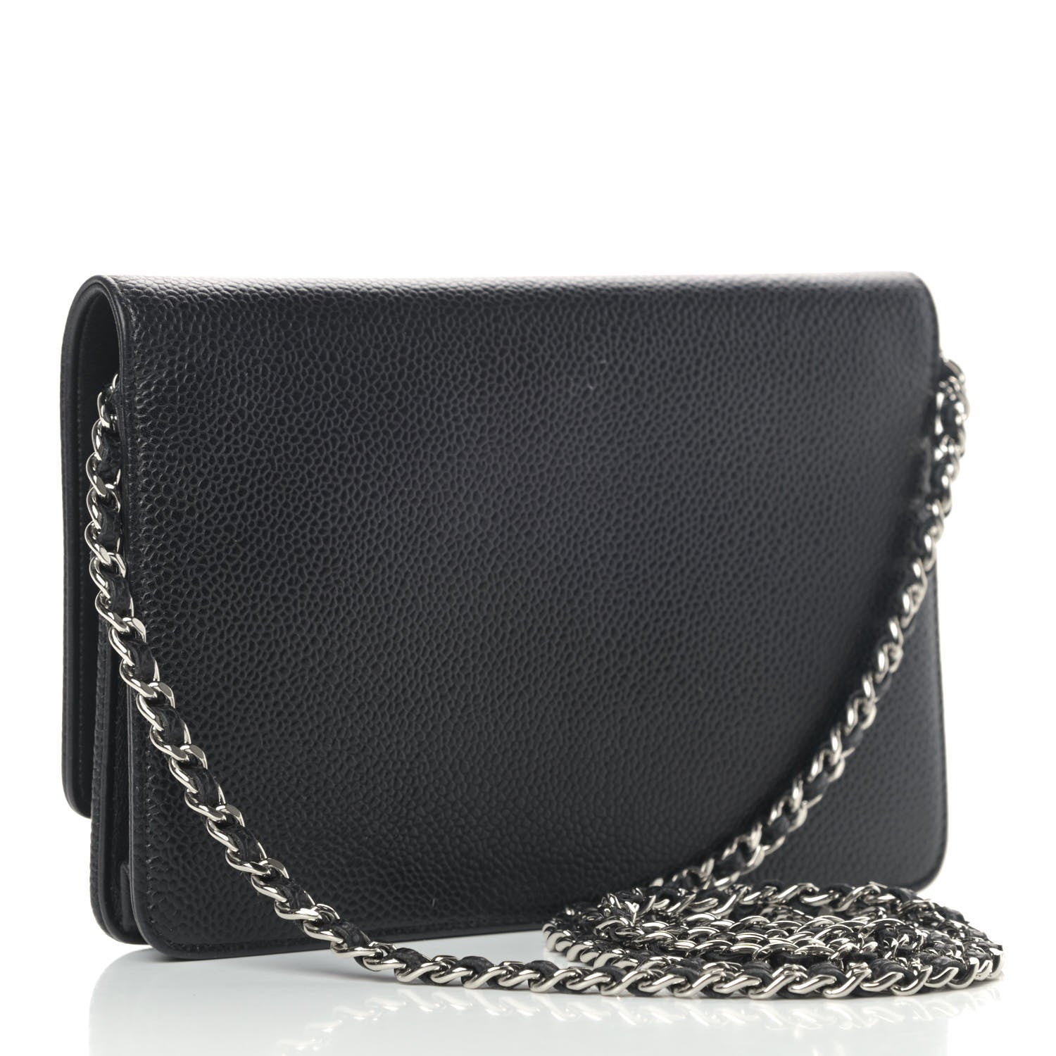 Chanel Caviar Timeless CC Wallet On Chain WOC Black 2 of 6