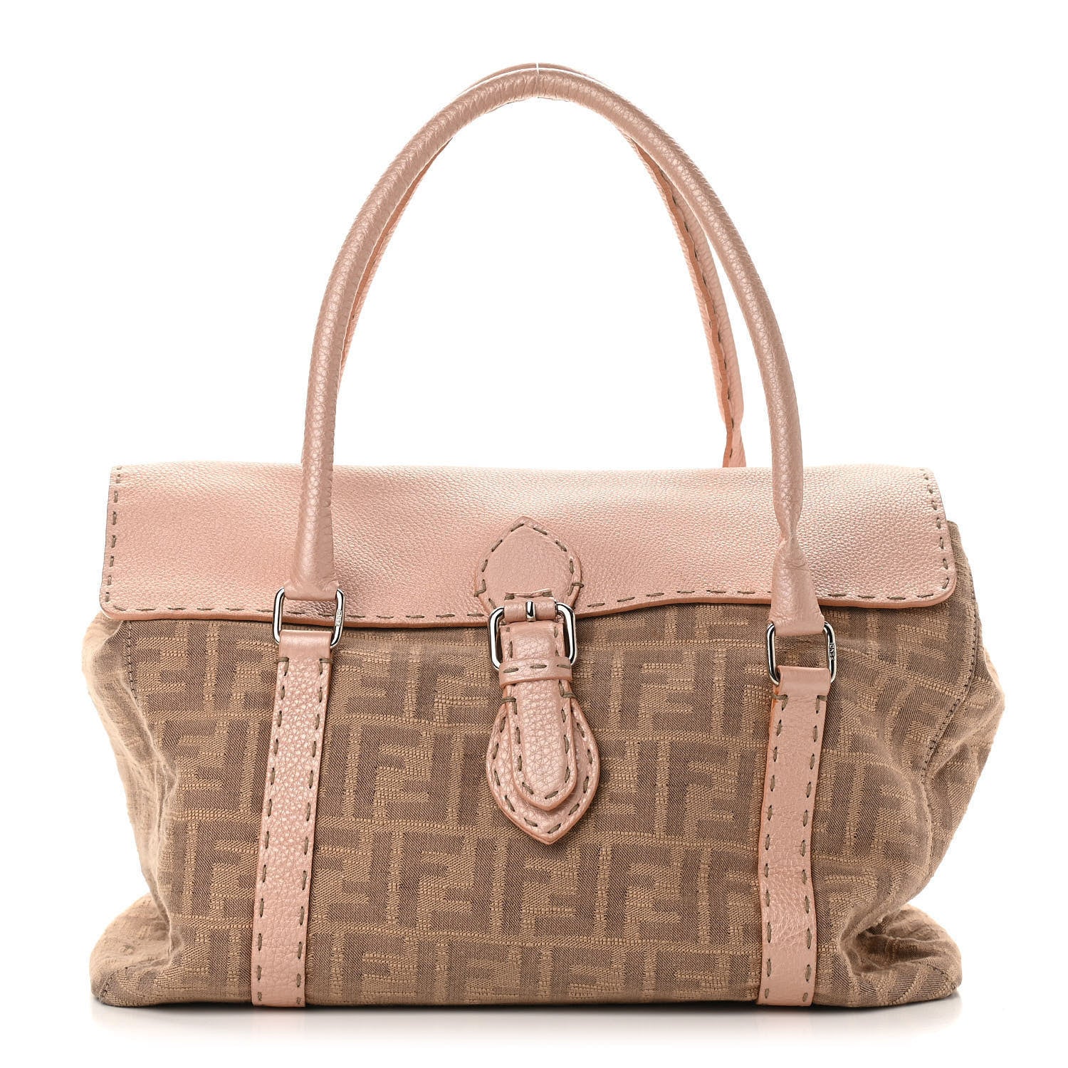Fendi Zucca Cuoio Shoulder Bag Cipria 1 of 15