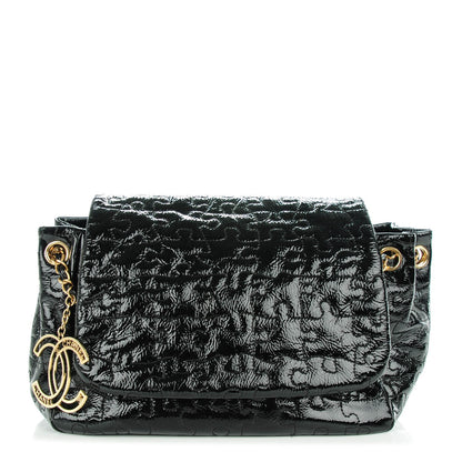Chanel Patent Puzzle Accordion Flap Bag Black 1 of 7