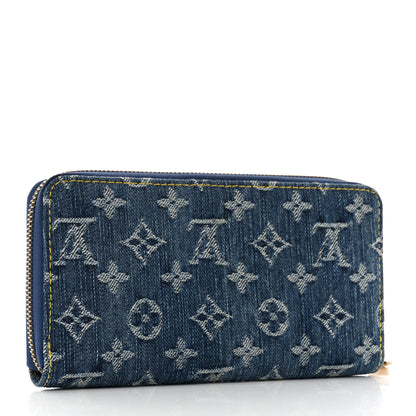 Louis Vuitton Monogram Denim Zippy Wallet Blue 2 of 7
