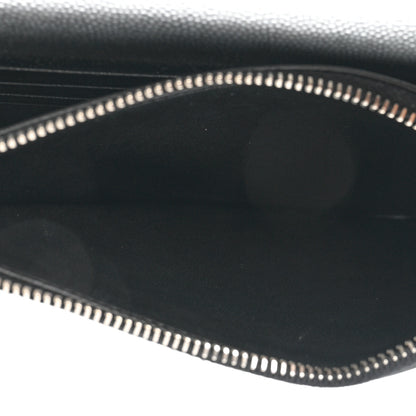 Saint Laurent Metallic Grain De Poudre Clasic Monogram Kate Tassel Chain Wallet Argento 6 of 16