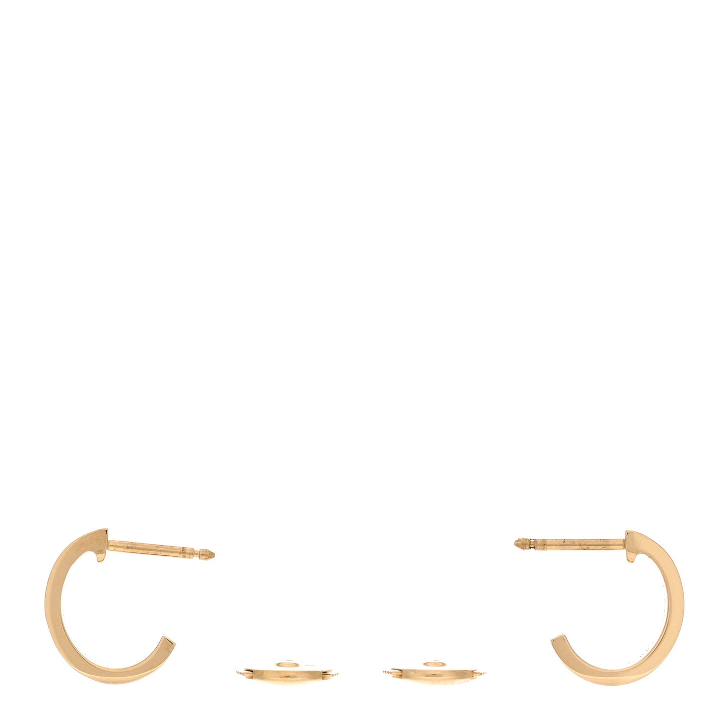 18K Yellow Gold Small LOVE Hoop Earrings