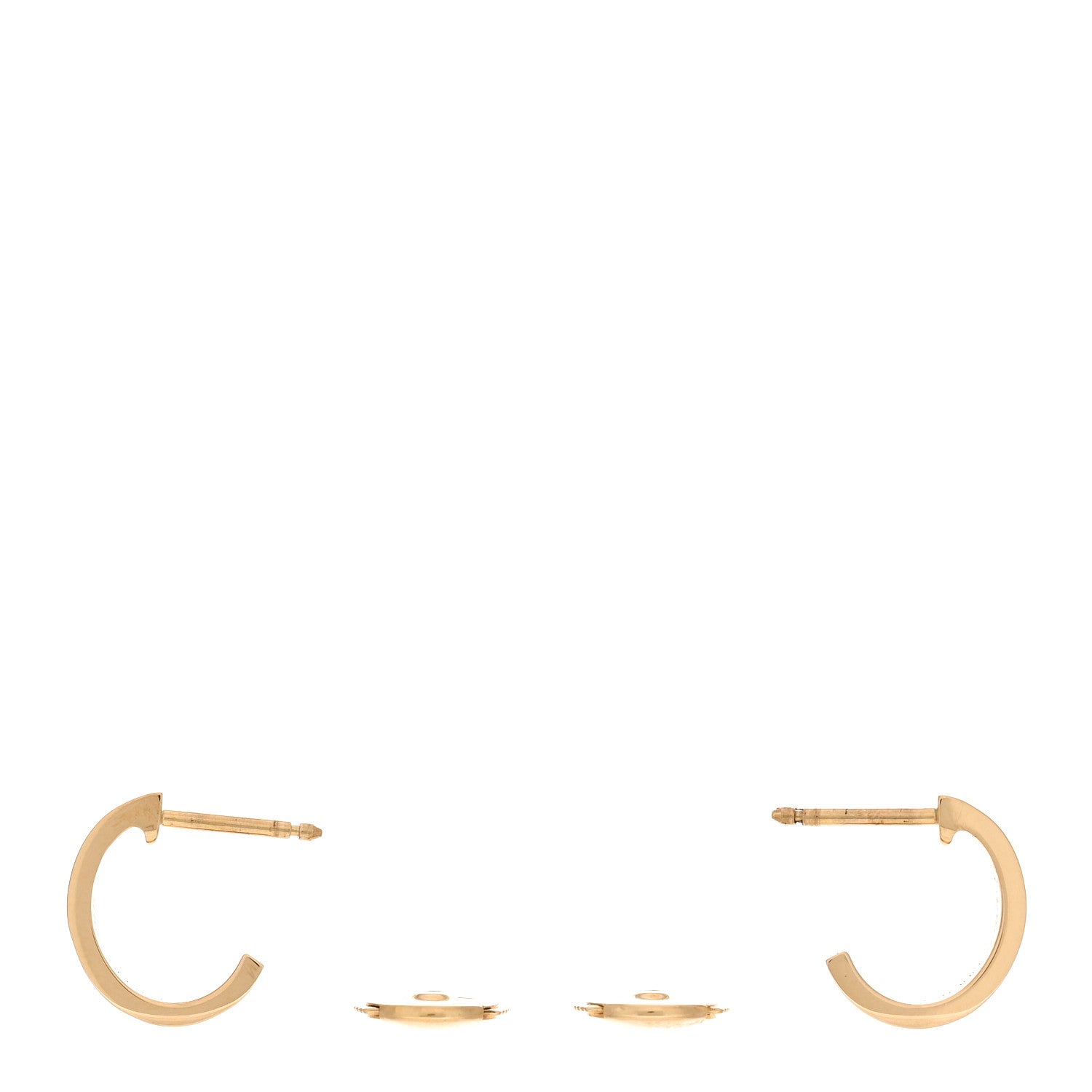 Cartier 18K Yellow Gold Small LOVE Hoop Earrings 3 of 5