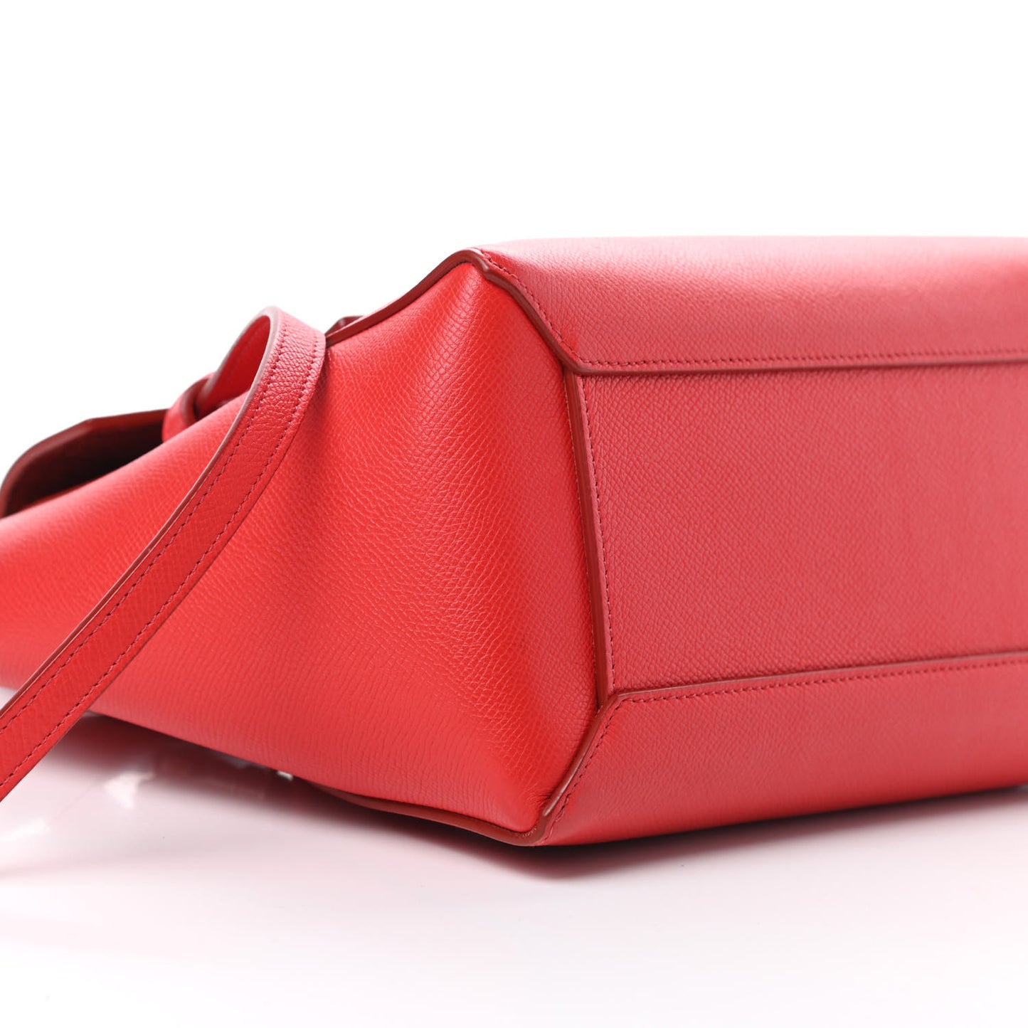 Grained Calfskin Micro Belt Bag Coquelicot