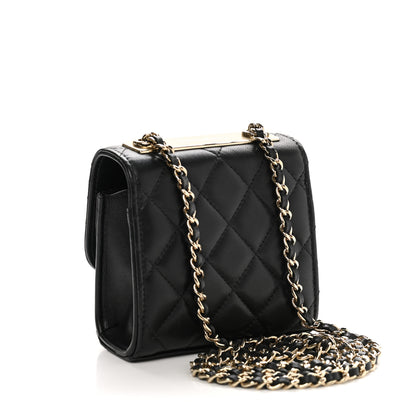 Chanel Lambskin Quilted Mini Trendy CC Chain Wallet Black 2 of 10