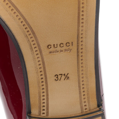 Gucci Patent Womens Jordaan Loafers 37.5 Rosso Ancora 8 of 10