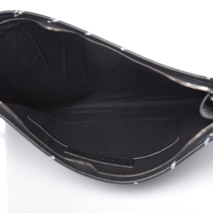 Balenciaga Calfskin Allover Logo Documents Case Black 5 of 13