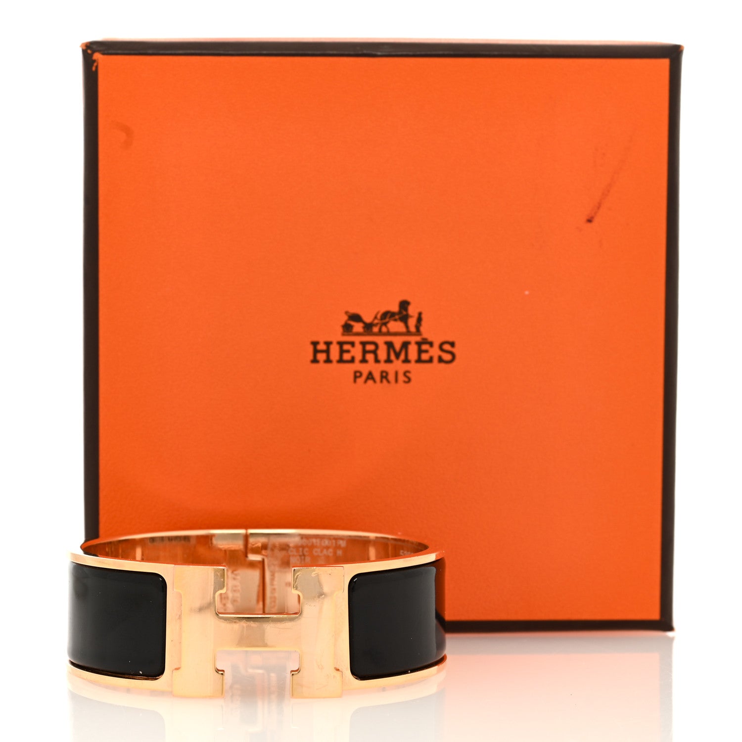 Hermes Enamel Wide Clic Clac H Bracelet PM Black 5 of 5