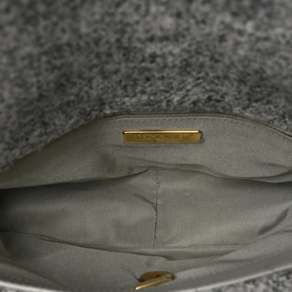 Chanel Tweed Quilted Medium Chanel 19 Flap Grey Ecru 5 of 9