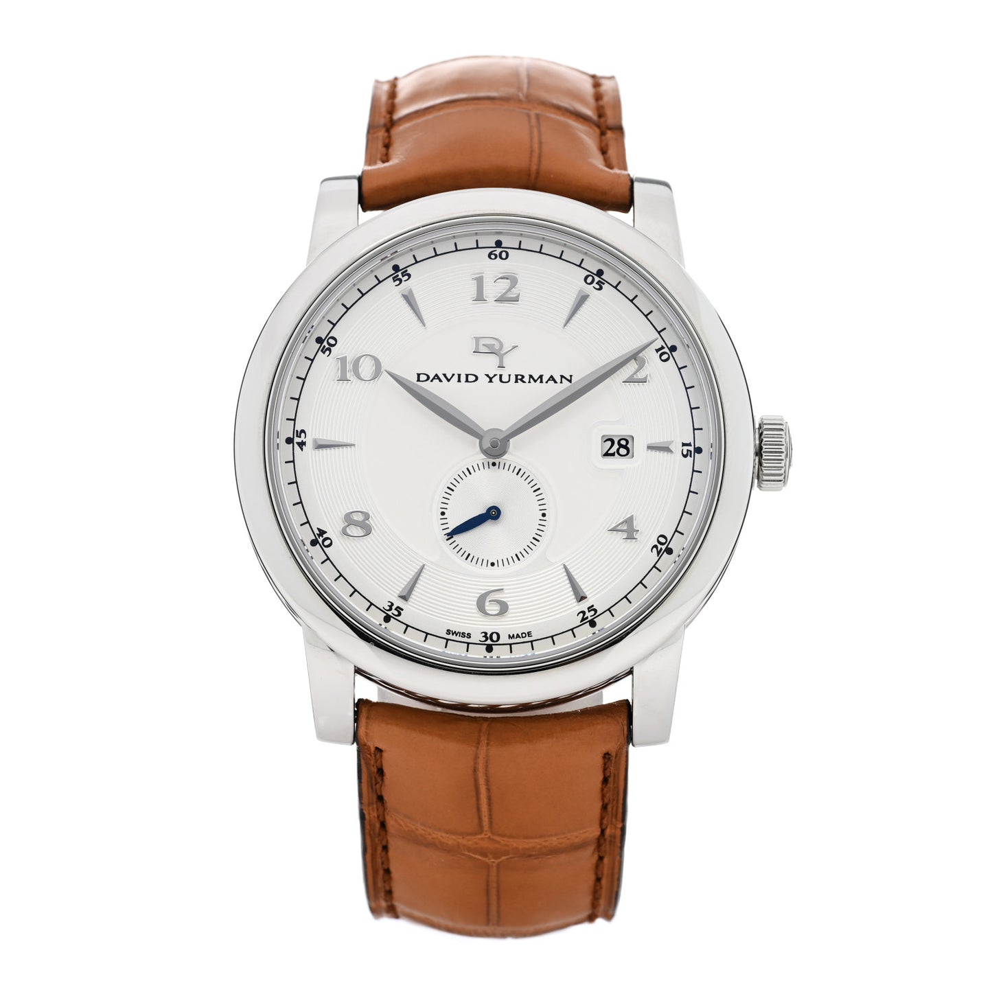 Stainless Steel Alligator 43mm Classic Small Seconds Automatic Watch